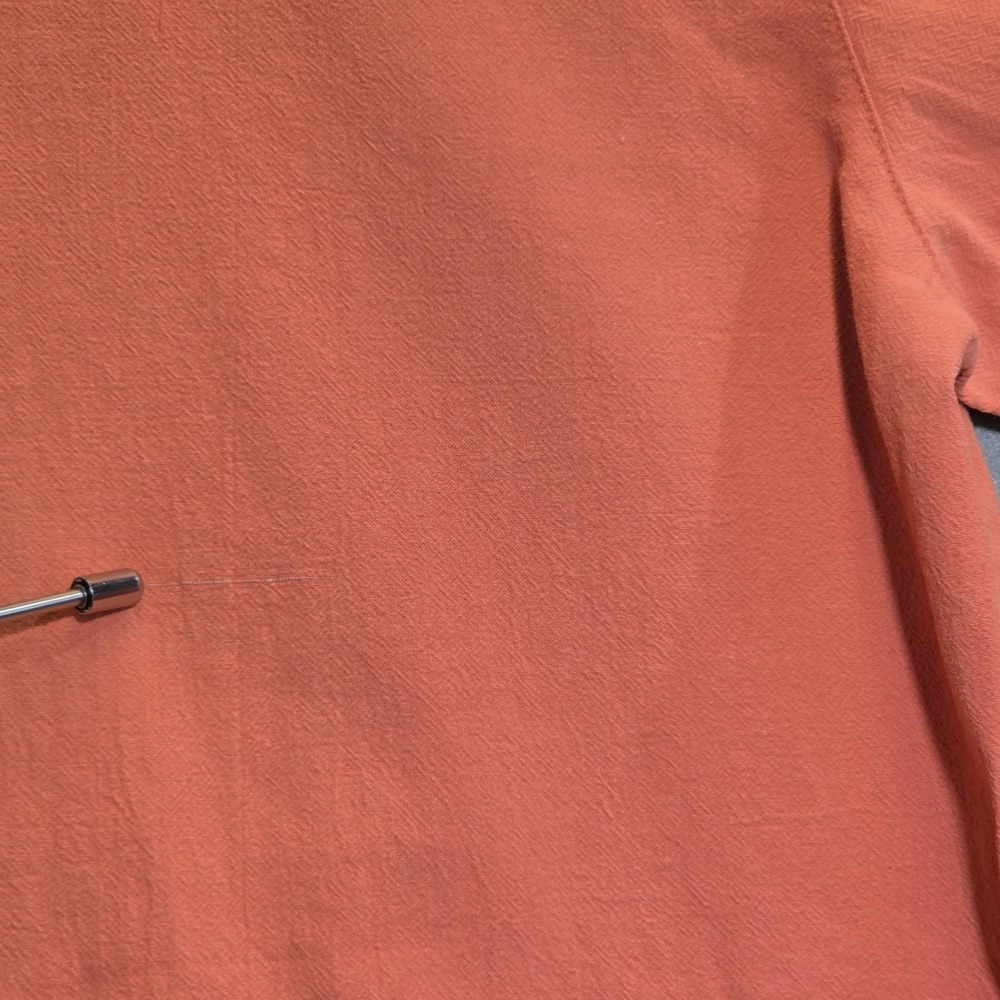 Jane Ashley Coral Orange Embroidered Safari Top & Capri Pants Set Size Medium - Picture 7 of 12